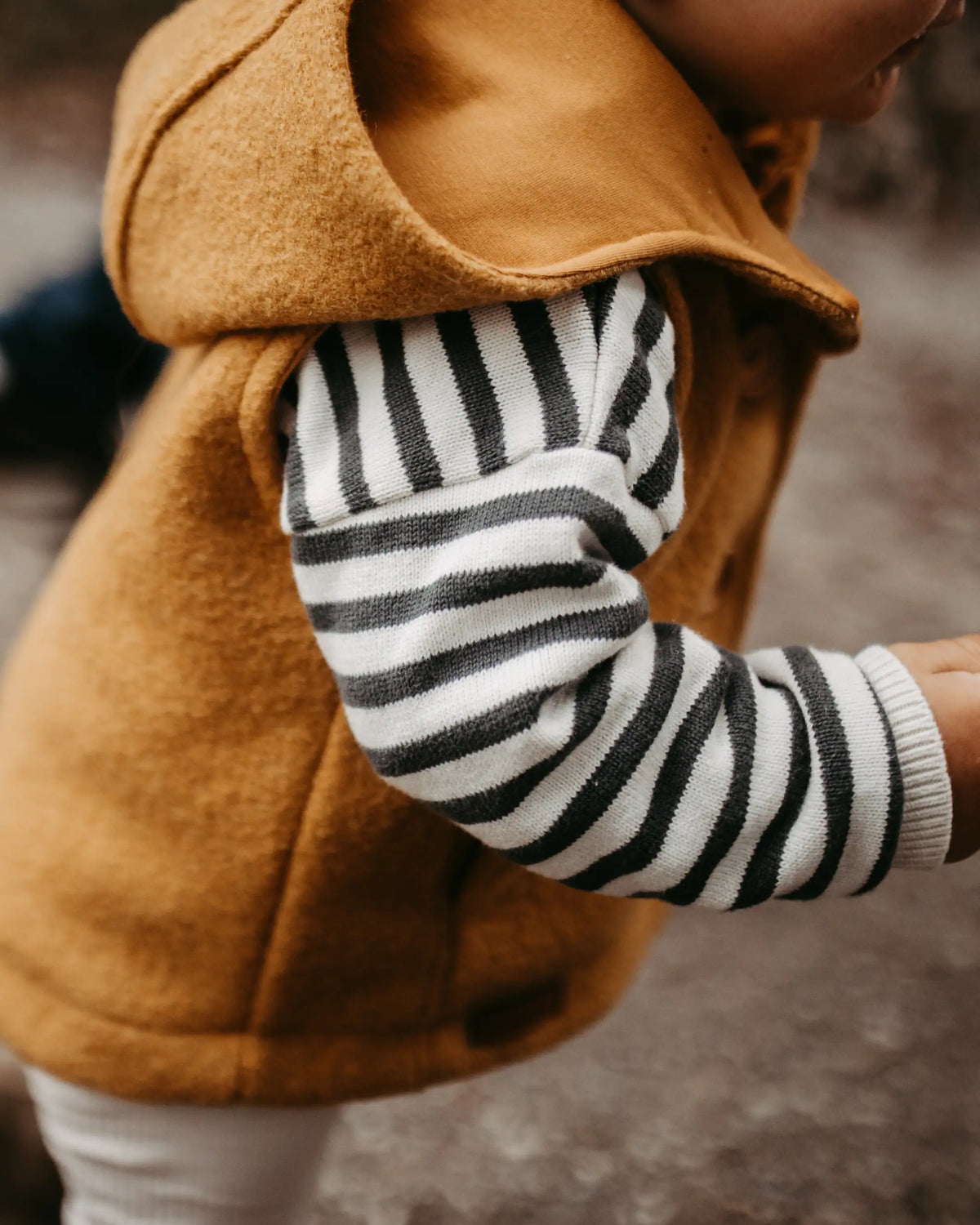 Walkweste Kinder Baby Gilet kids vest Wollwalk Schurwolle mit Reißverschluss