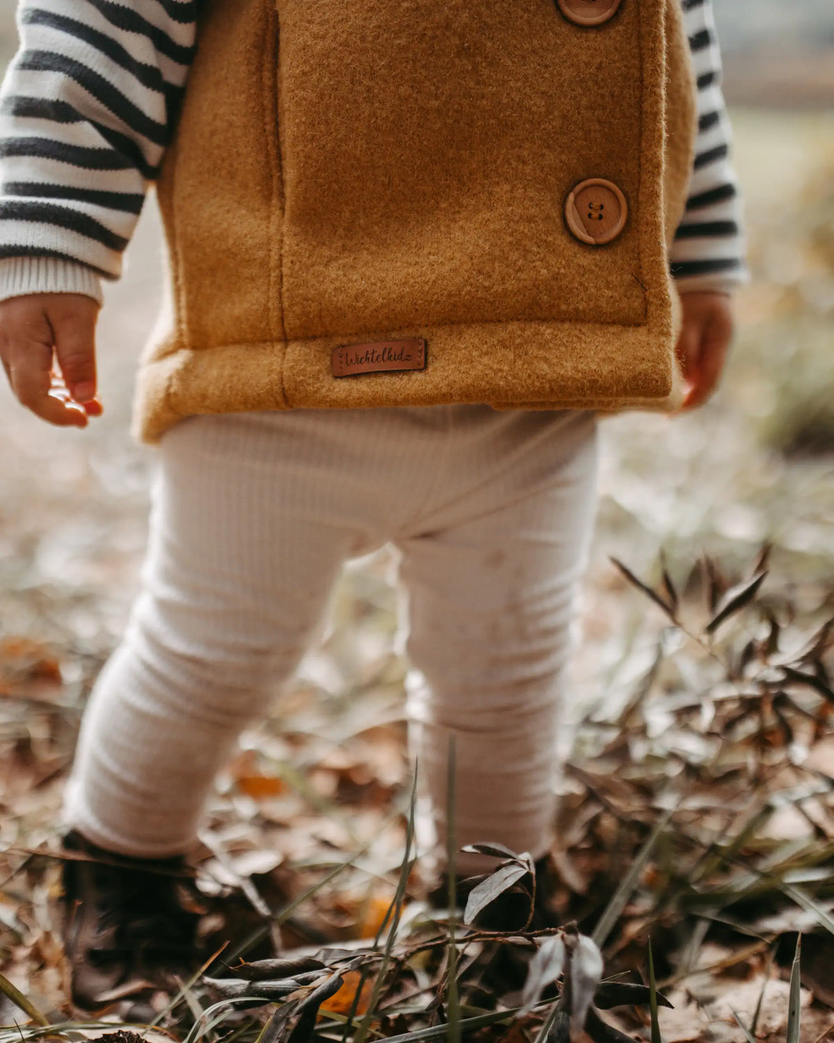 Walkweste Kinder Baby Gilet kids vest Wollwalk Schurwolle mit Knöpfen