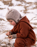 Wollwalkoverall mit Reißverschluss für Kinder – warm & atmungsaktiv aus 100 % Schurwolle und mit Wollbündchen