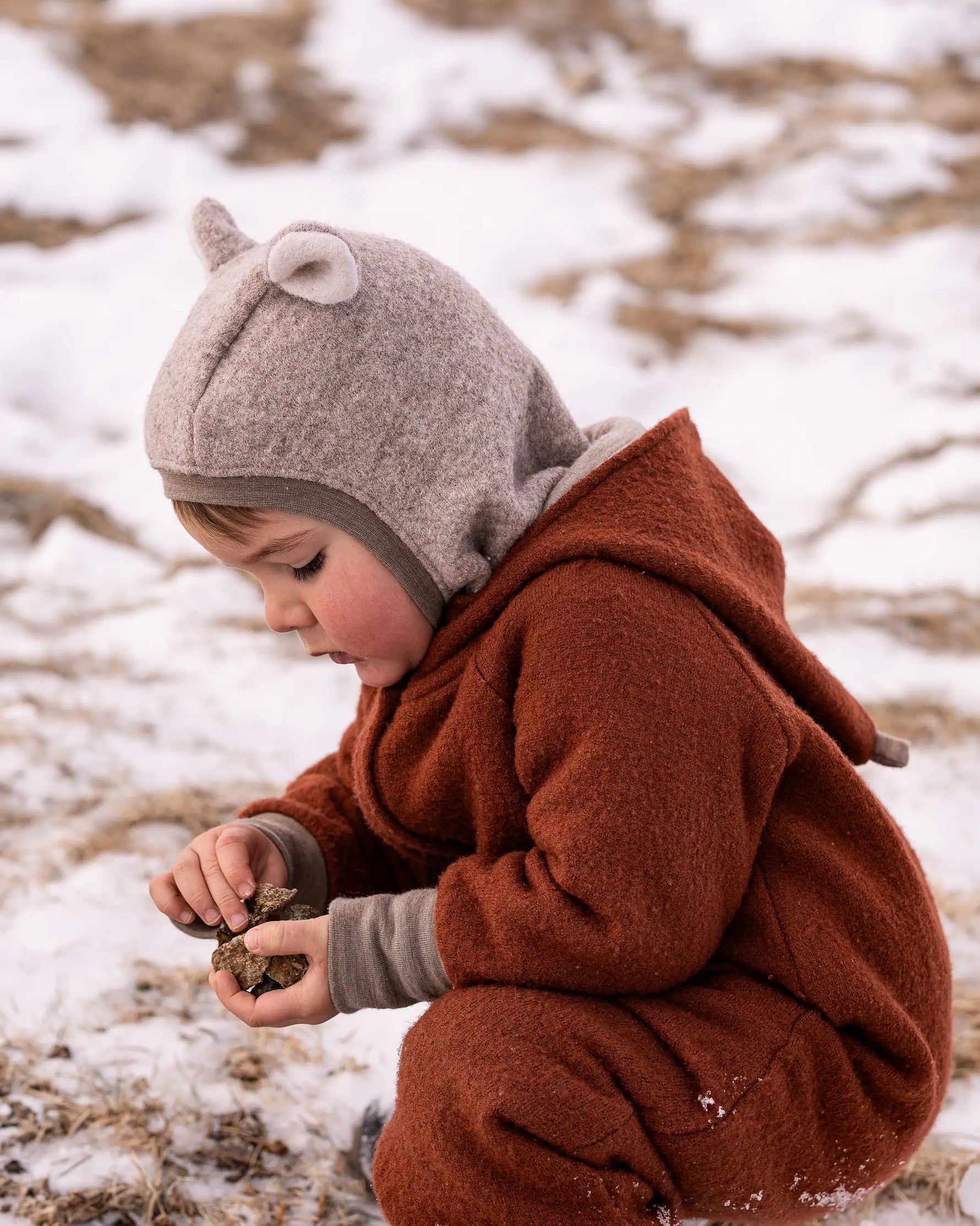 Wollwalkoverall mit Reißverschluss für Kinder – warm & atmungsaktiv aus 100 % Schurwolle und mit Wollbündchen