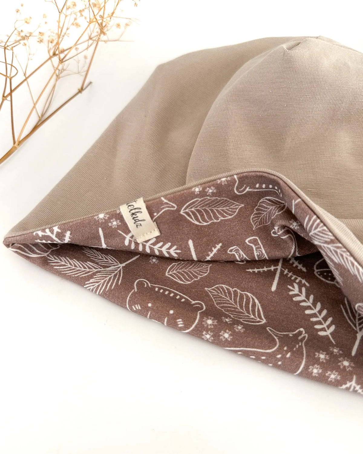 Wendebeanie für Babys und Kinder aus Bio-Baumwolljersey, beidseitig tragbar mit weichem, flexiblem Sitz für den Alltag mit Kindern