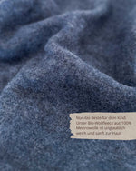 100% Bio Merino Wollfleece Atlantik Blau Dunkelblau
